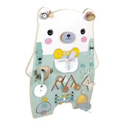 Jouet-Panneau d'activités en bois busy board ourson