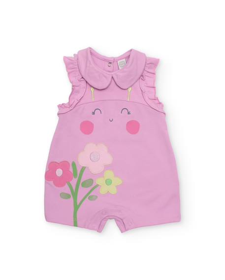 Bébé-Salopette, combinaison-Barboteuse en tricot pour nouveau-né avec fleurs appliquées