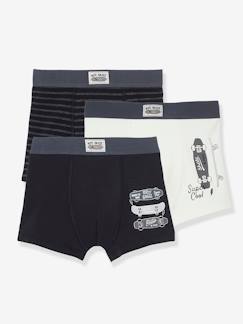 Garçon-Sous-vêtement-Lot de 3 boxers stretch garçon Skate Oeko-Tex®