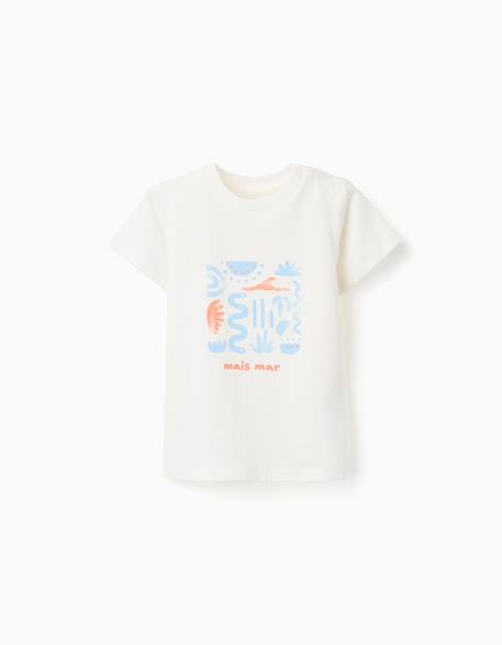 Bébé-T-shirt en coton avec imprimé mais mar