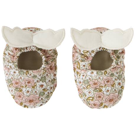 Bb&Co - Chaussons Avec Ailes D'ange Imprimé Liberty (0-6 Mois) Rose, Marron, Vert