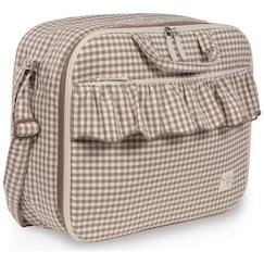 Puériculture-Valise de maternité praliné vichy moka