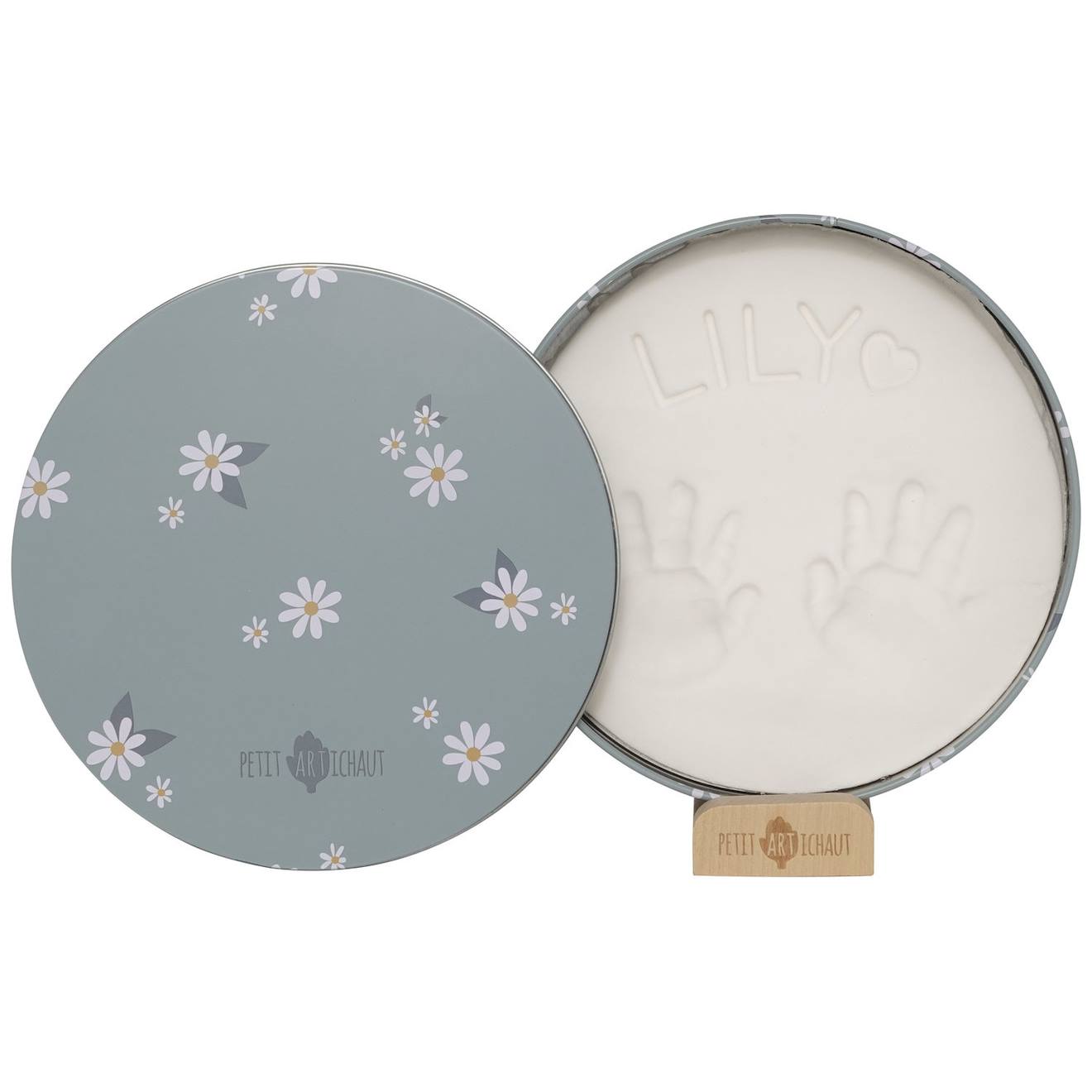 Petit Artichaut Coffret Naissance à Empreintes Daisy Blue Bleu