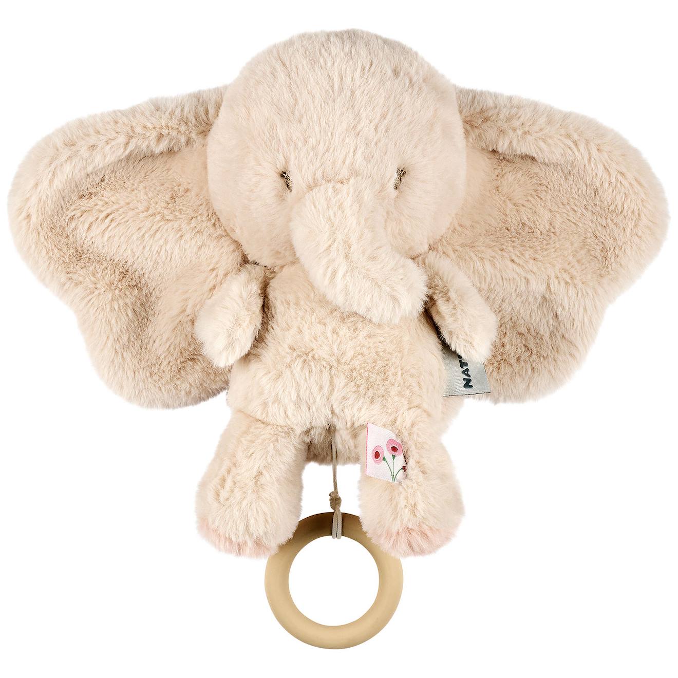 Peluche Musicale Fanfan L'éléphant Sable (35 Cm) Beige