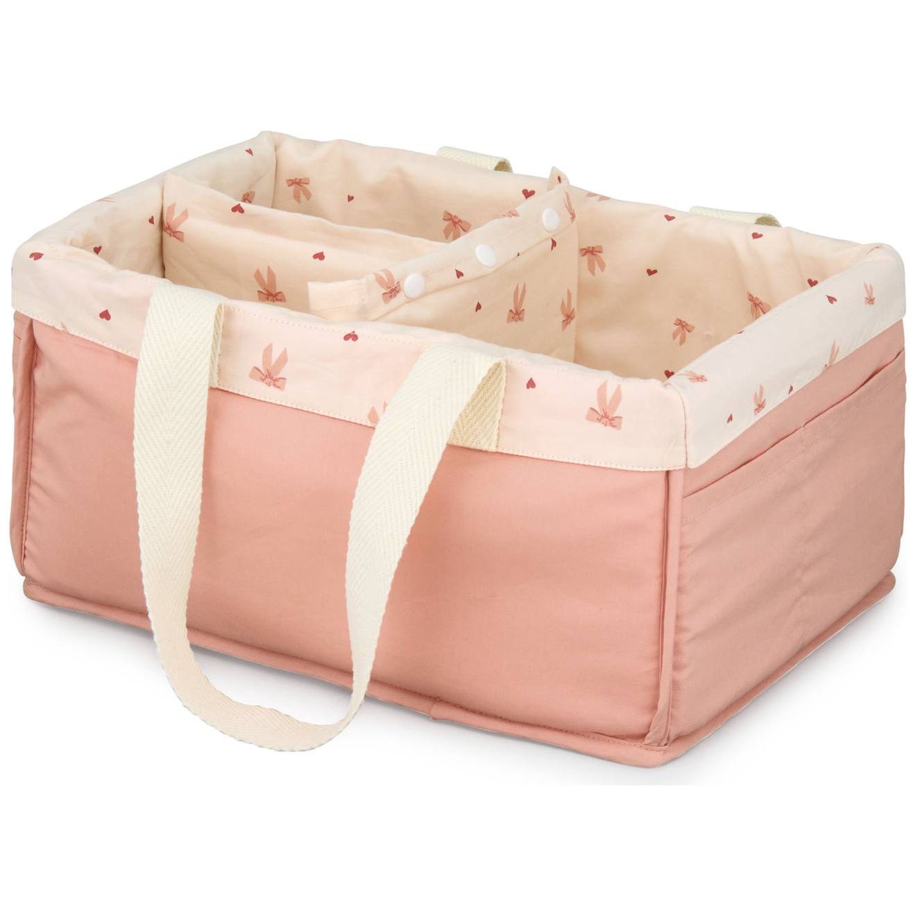 Organisateur De Couches Bows Ecru, Rose