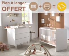 Chambre bébé 2 pièces, lit bébé 120x60 et commode à langer - milann  - vertbaudet enfant