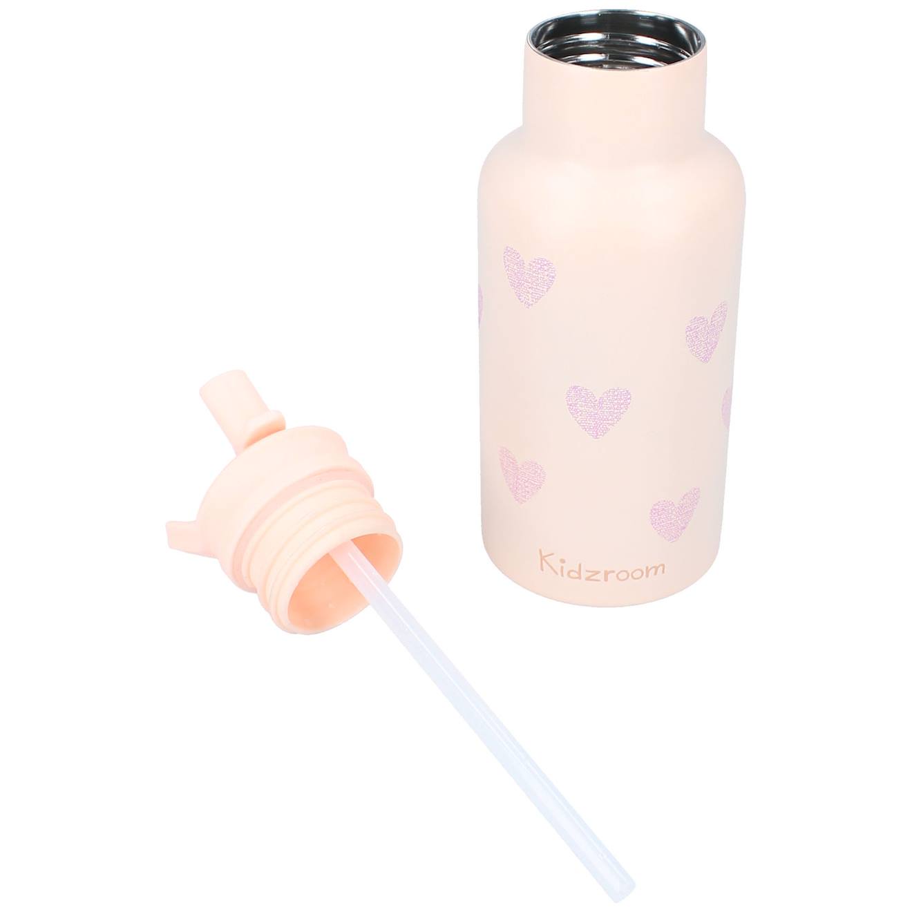 Gourde Cœurs (350 Ml) Rose (Kidzroom) - Image 2