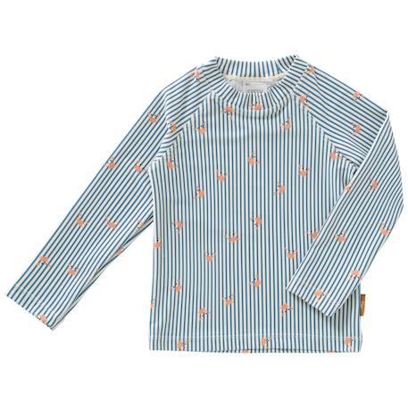 Fille-T-shirt, sous-pull-Tee-shirt anti-uv manches longues rayures & crabes (12-24 mois)