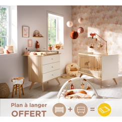 Chambre bébé complète , lit 120x60 et commode à langer - camille  - vertbaudet enfant
