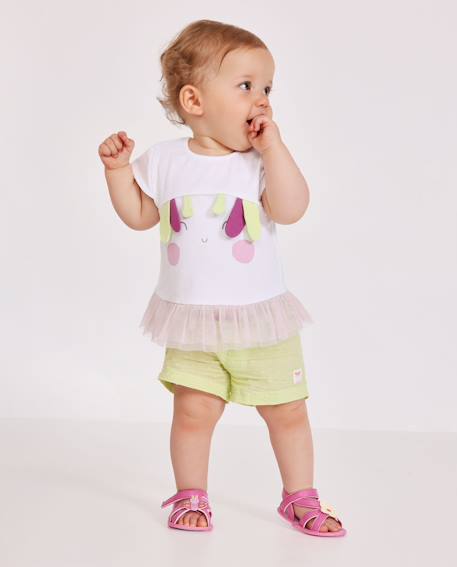 Bébé-Ensemble en tricot pour nouveau-né avec volant en tulle