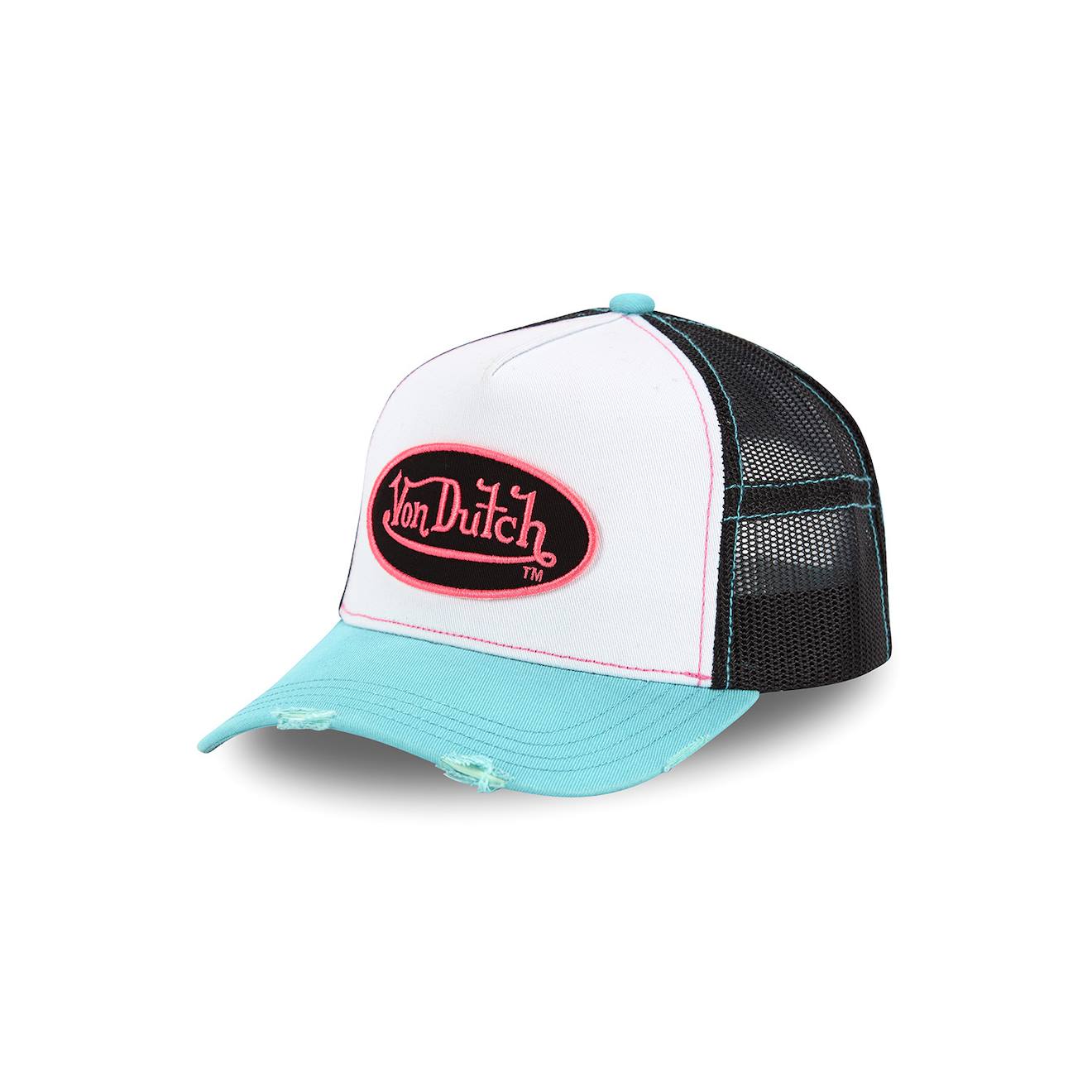 Casquette Trucker Enfant Summer Pinck Blanc/turquoise/rose/noir