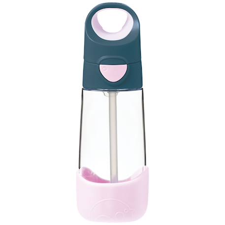 Gourde en tritan avec paille indigo (450 ml)  - vertbaudet enfant