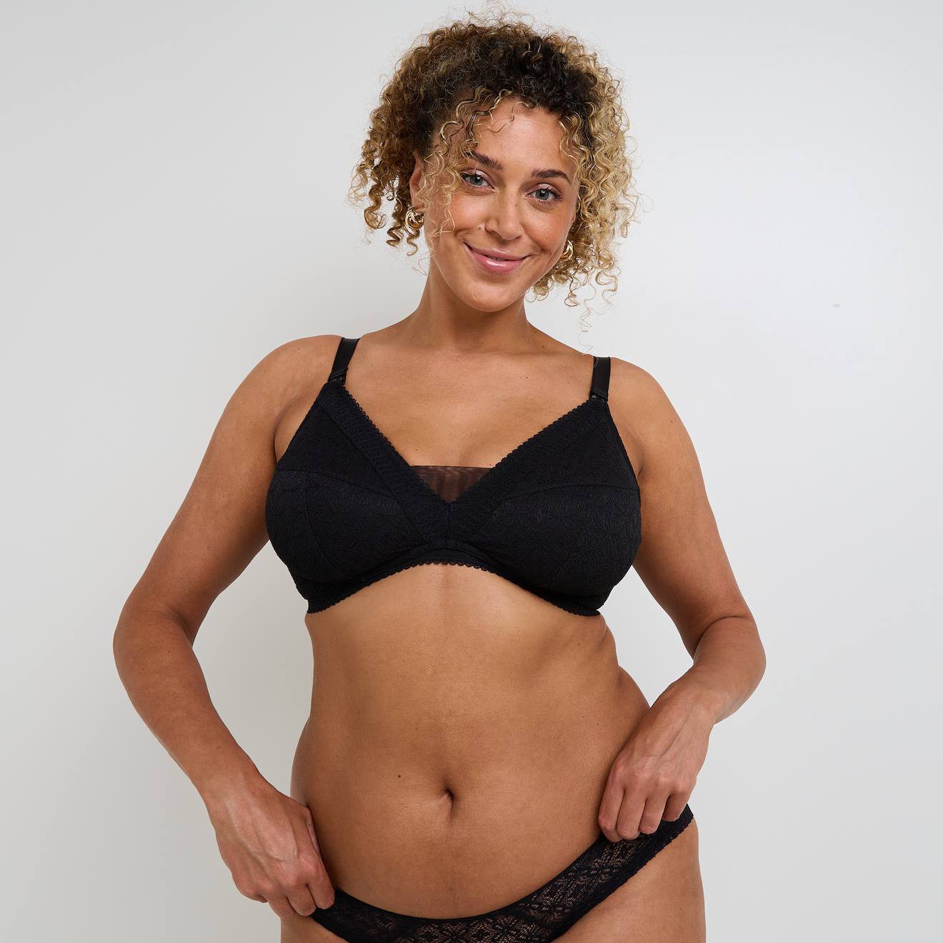Soutien-gorge Allaitement Sans Armatures En Dentelle Sweet Noir