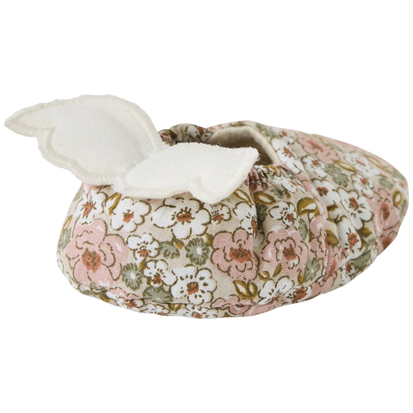 Chaussons Avec Ailes D'ange Imprimé Liberty (0-6 Mois) Rose, Marron, Vert (Bb&Co) - Image 1