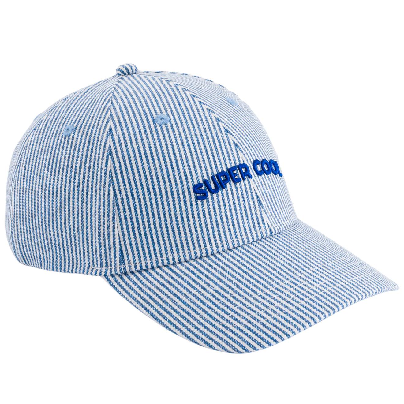 Casquette Enfant Marinière Super Cool Bleu (9-24 Mois) Bleu, Blanc