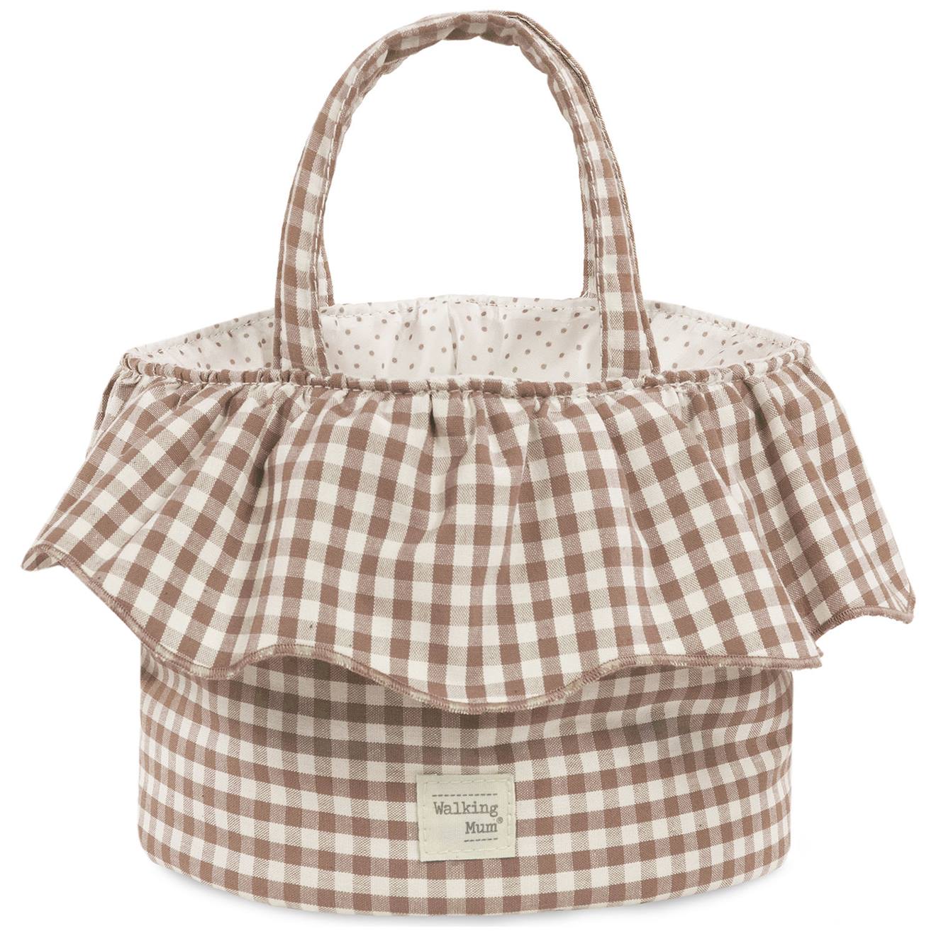 Panier De Rangement Praliné Vichy Moka Marron