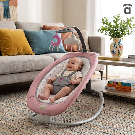 Balancelle Fold Éléphant aqua+Forêt rose+Oiseau rose+Savane gris 8 - vertbaudet enfant 