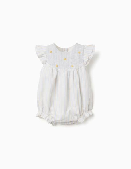 Bébé-Barboteuse en coton à rayures b&s