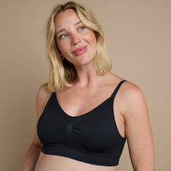 Vêtements de grossesse-Brassiere de grossesse sans armatures en microfibre côtelé honesty
