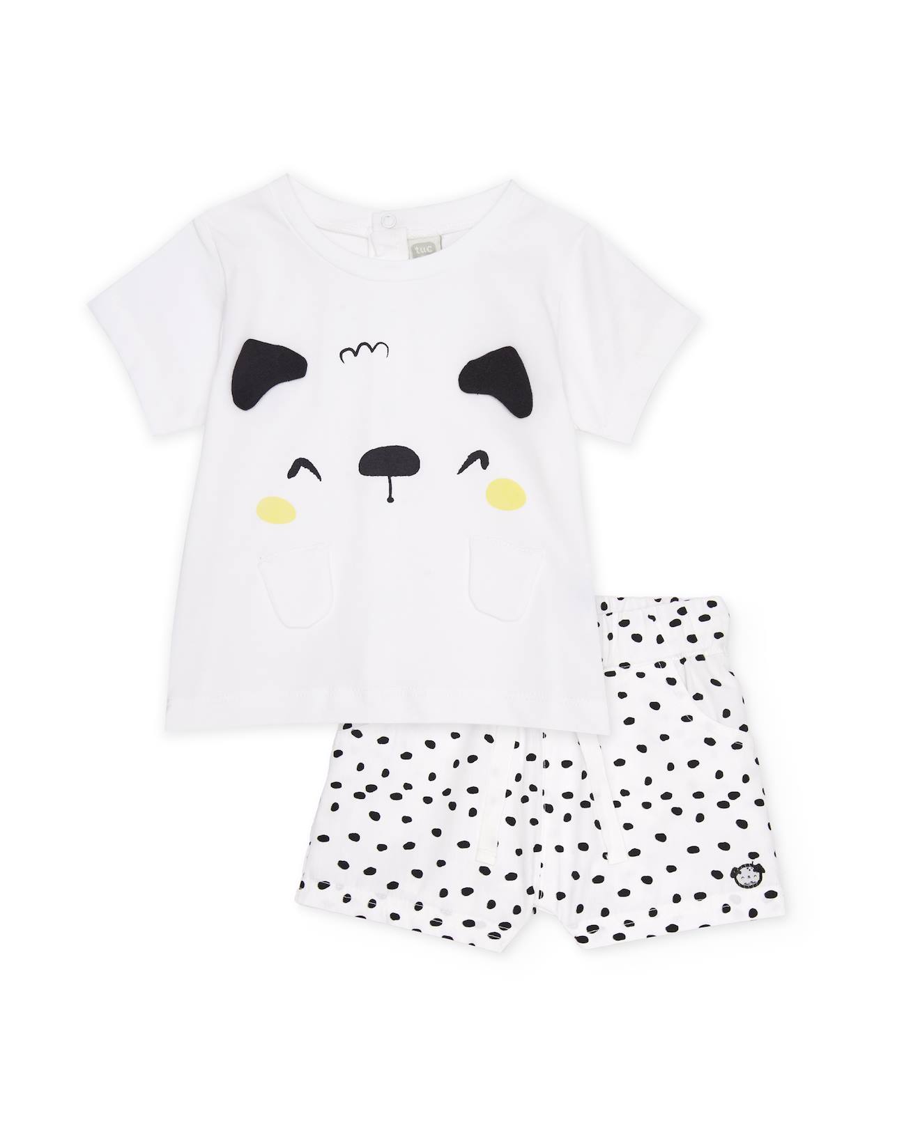 Ensemble En Tricot Pour Nouveau-né Avec Motif Petit Chien Blanc