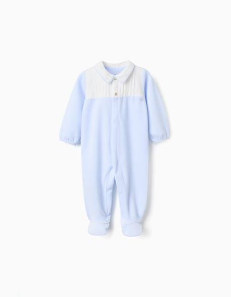 Bébé-Salopette, combinaison-Barboteuse en velours avec détail plissé