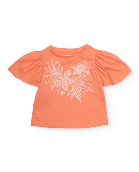 Fille-T-shirt fille en maille avec imprimé floral