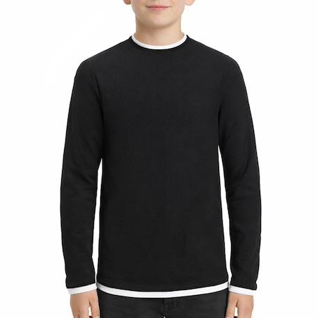 Garçon-Pull, gilet, sweat-Pull garçon manches longues twinn knit neck