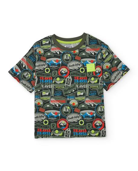 T-shirt garçon en maille à thématique aventurière  - vertbaudet enfant