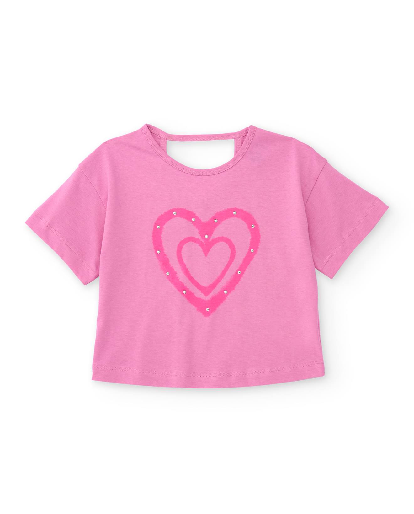 T-shirt Fille En Maille Avec Applications Brillantes Rose 9 €