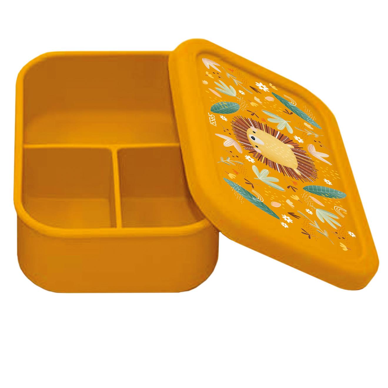 Boîte À Lunch En Silicone Chompy Le Lion Orange