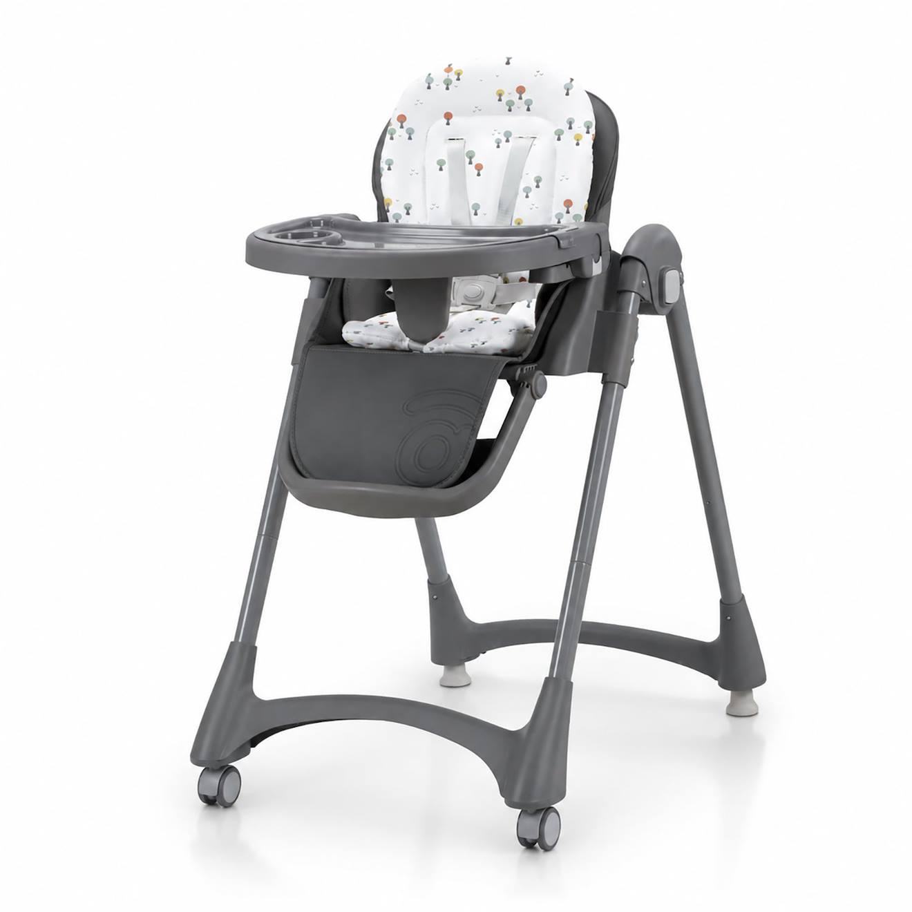 Chaise Haute Évolutive 6 Niveaux Pliable Soja Arbres Gris