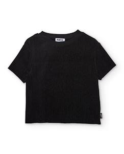 -T-shirt fille en maille côtelée