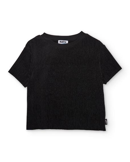 Fille-T-shirt fille en maille côtelée