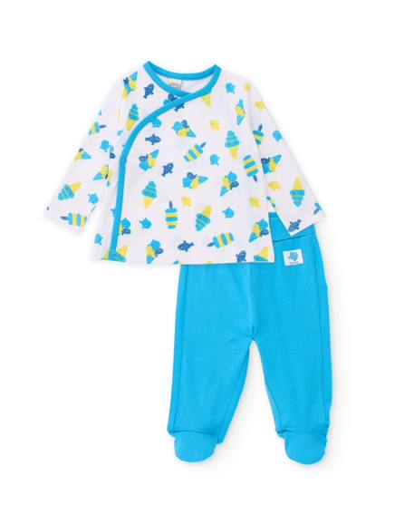 Bébé-Ensemble en tricot pour nouveau-né avec imprimé poissons