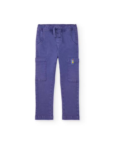 Garçon-Pantalon garçon en tissu tissé avec design cargo