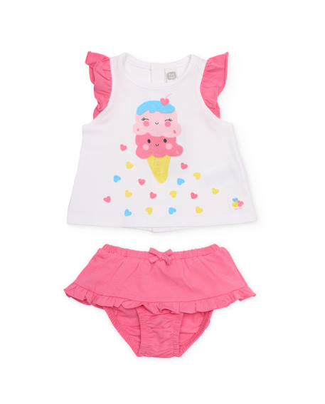 Bébé-Ensemble en tricot pour nouveau-né avec volants