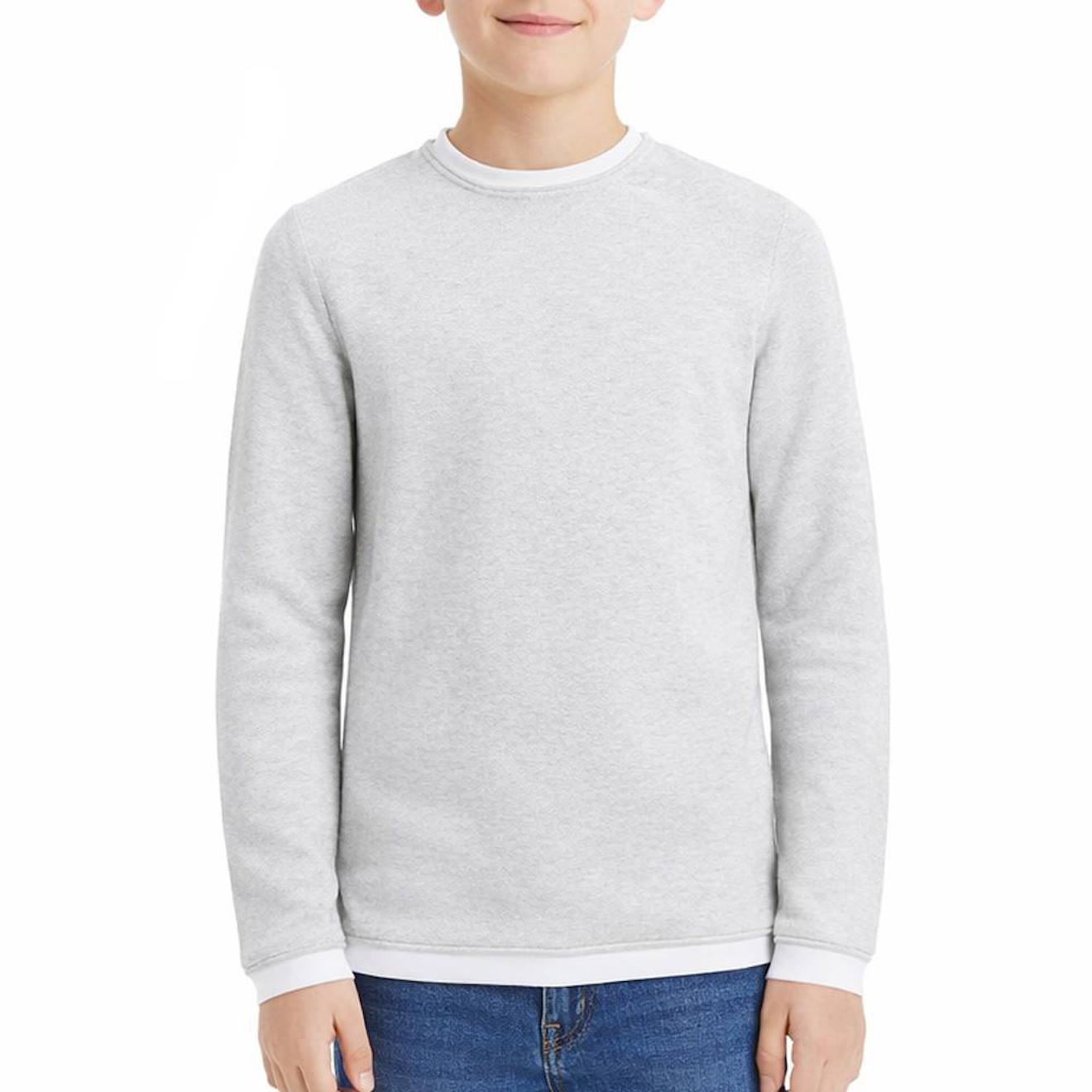 Pull Garçon Manches Longues Twinn Knit Neck Gris Pull Garçon Manches Longues Twinn Knit Neck Gris
