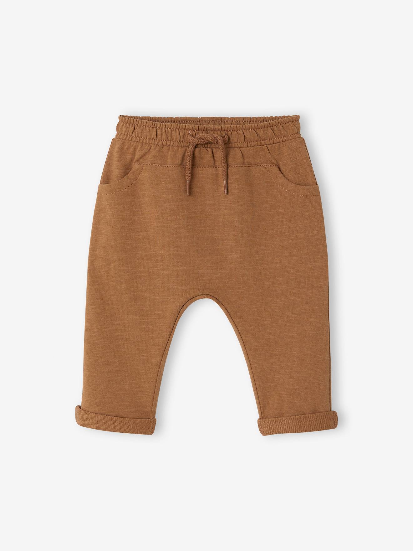 Pantalon bébé garçon molleton taupe