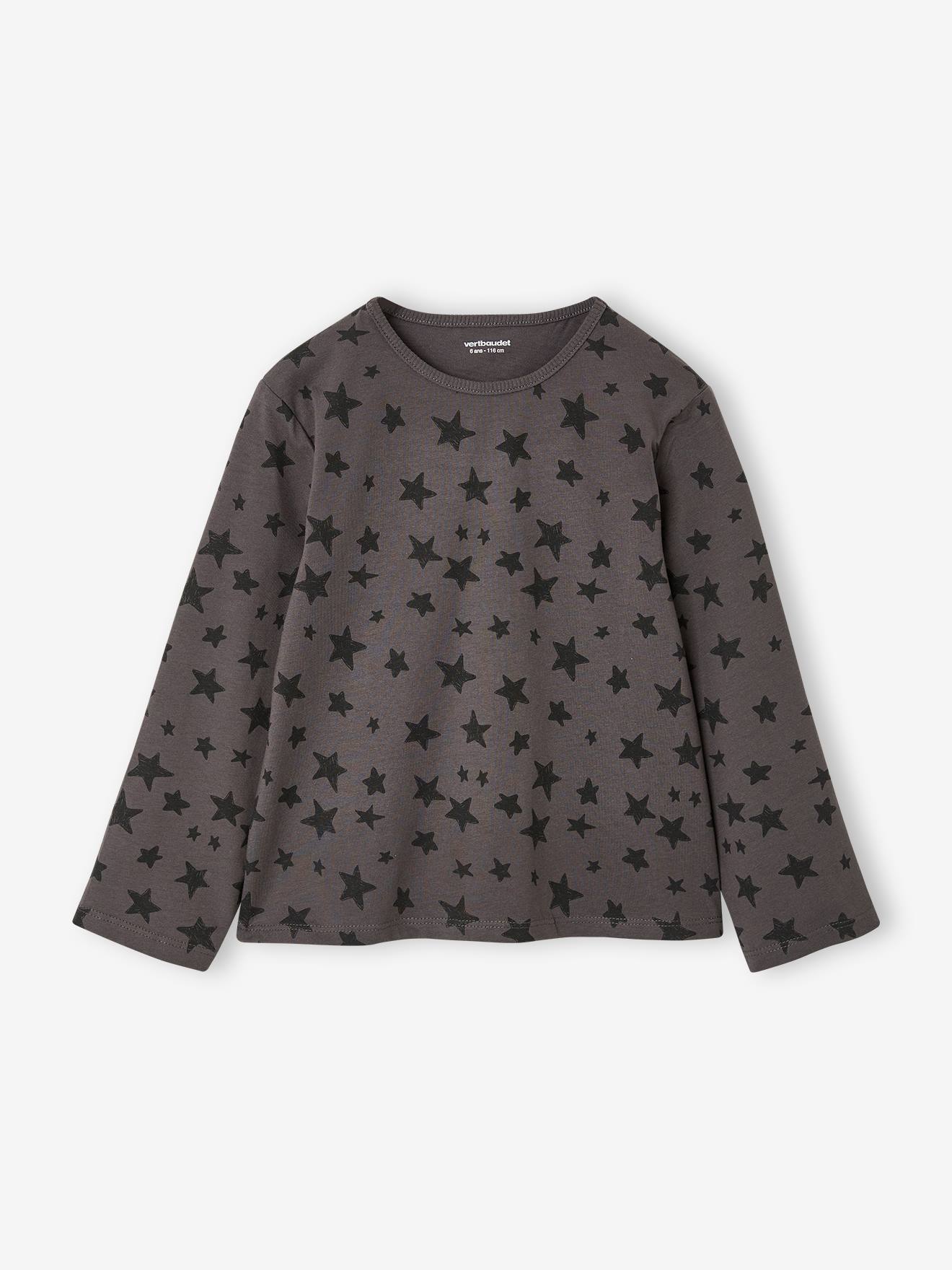 T-shirt manches longues fille gris