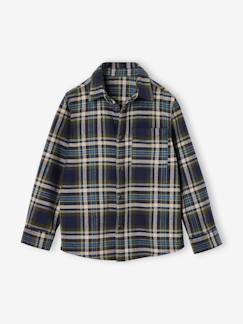 Chemise à carreaux en flanelle garçon  - vertbaudet enfant