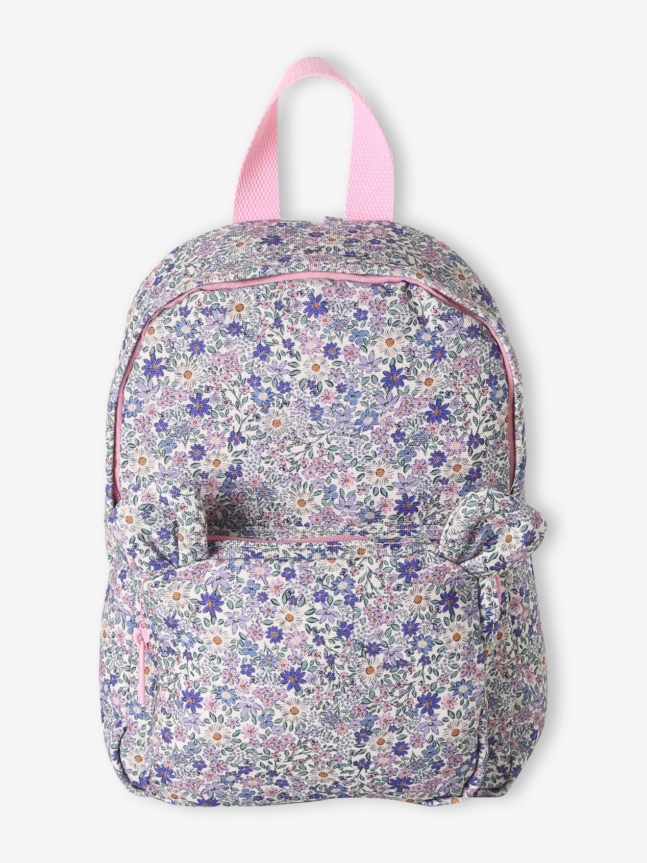 Sac dos fille maternelle personnalisable animation oreilles ourson lilas poudr 17$