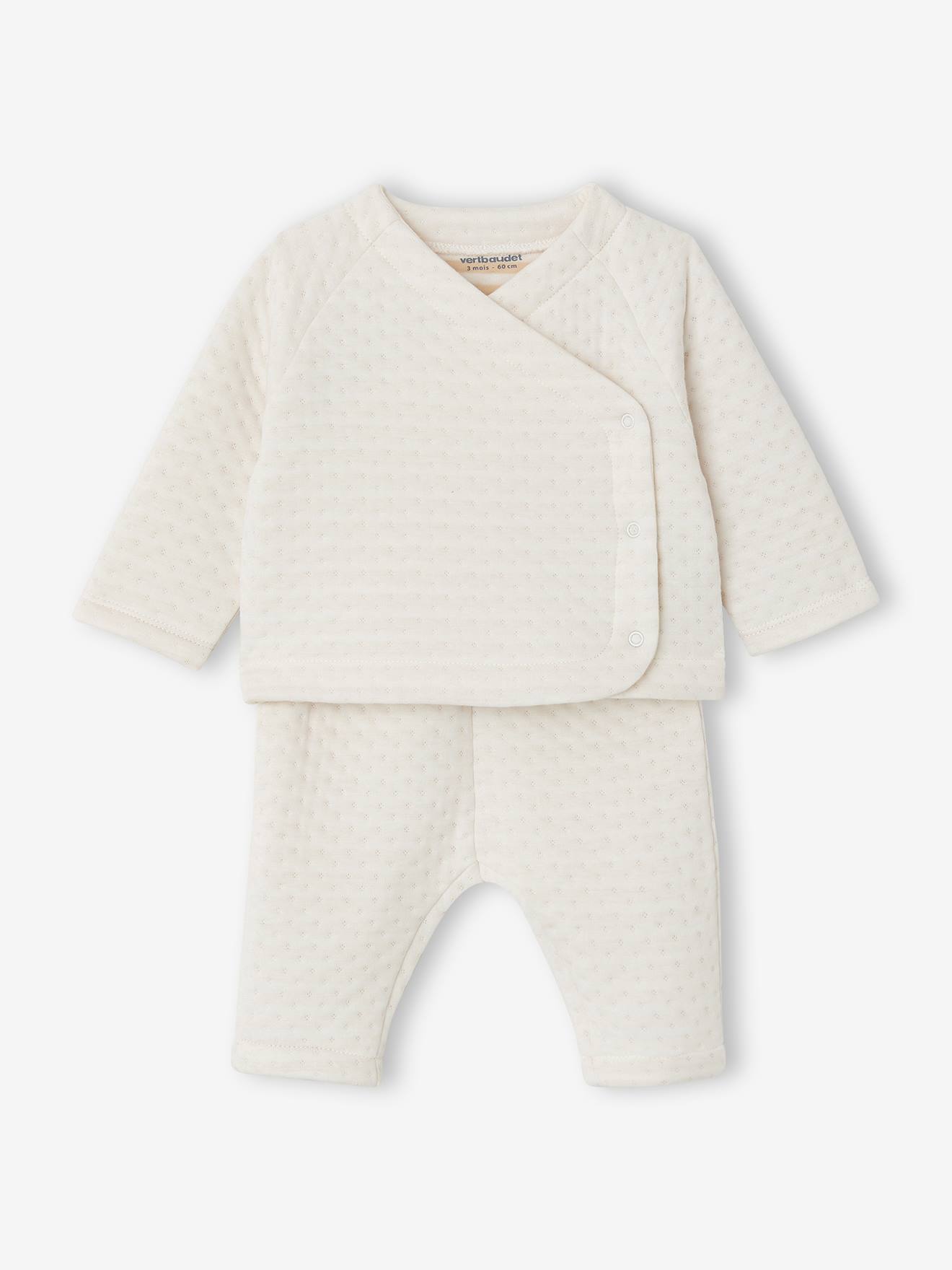 Ensemble naissance garçon personnalisable écru