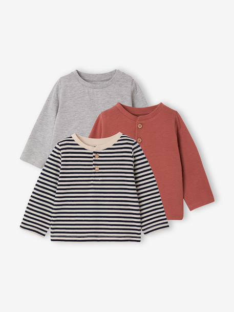 Bébé-T-shirt, sous-pull-Lot de 3 tee-shirts bébé 