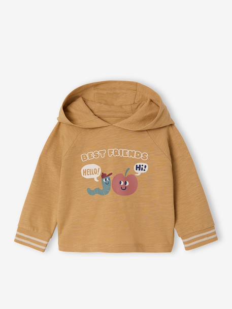 Bébé-T-shirt, sous-pull-T-shirt à capuche manches longues bébé garçon