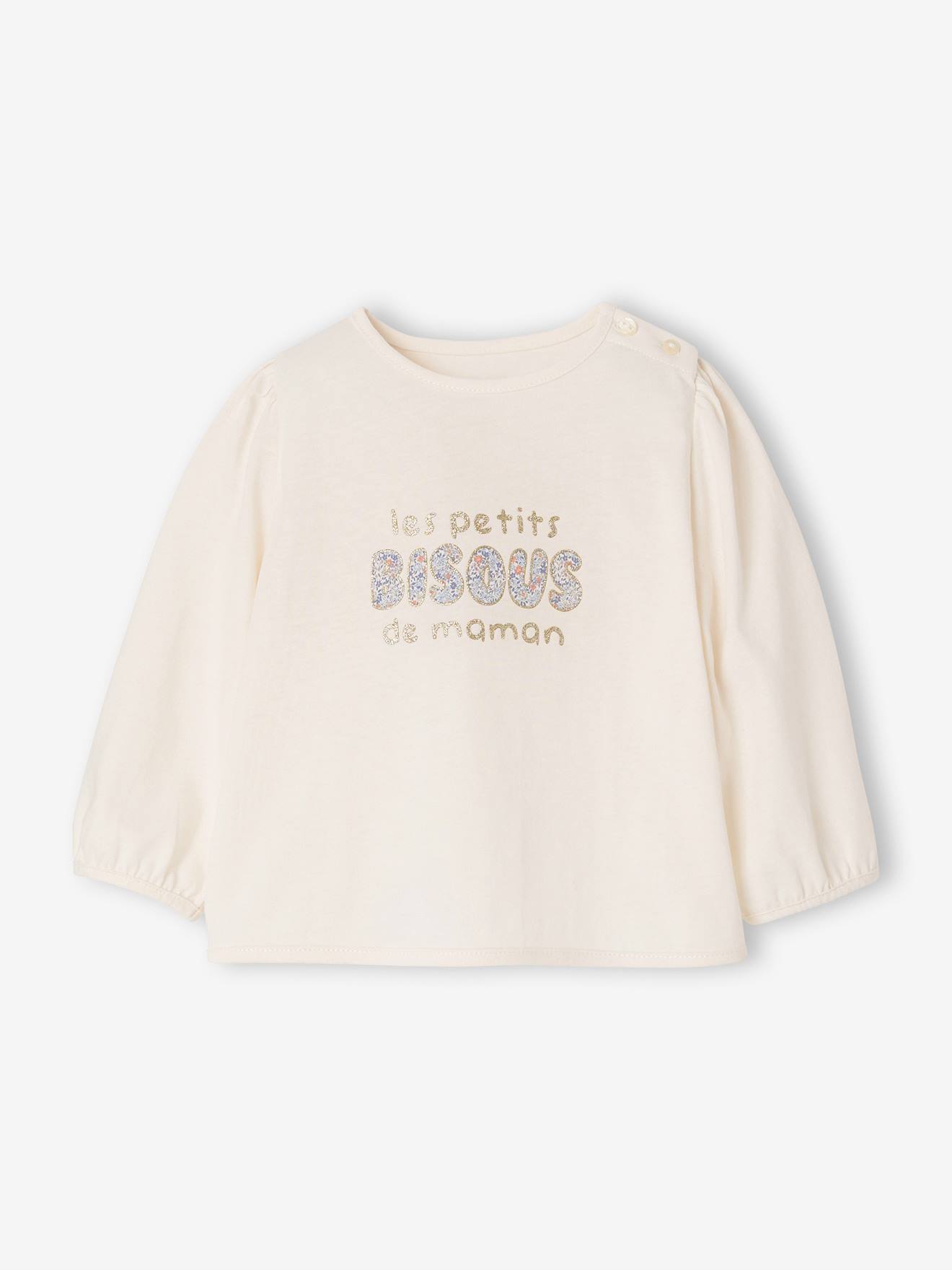 T-shirt manches longues bb fille cru 10 €