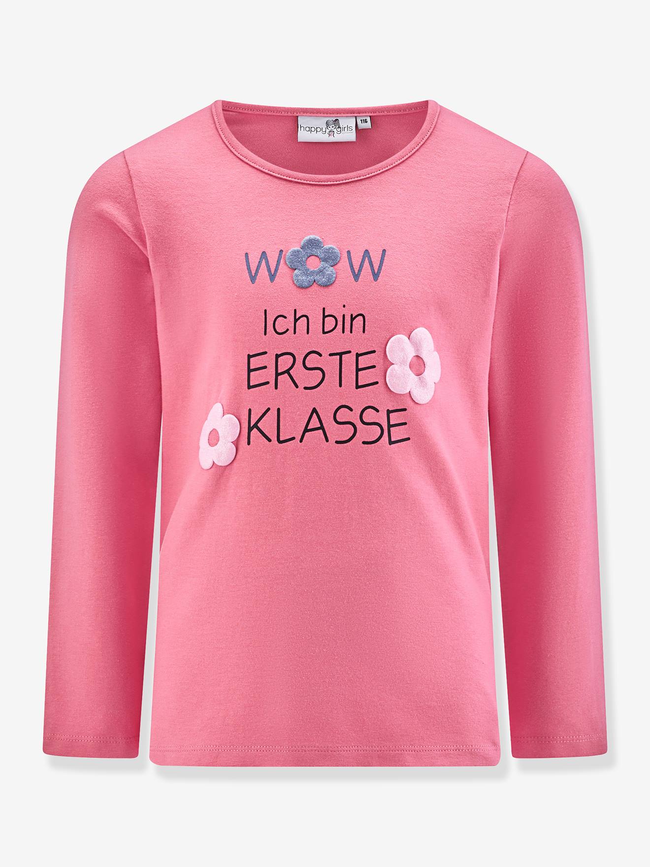 T-shirt manches longues Première Classe fille Happy Girls rose bonbon T-shirt manches longues Première Classe fille Happy Girls rose bonbon
