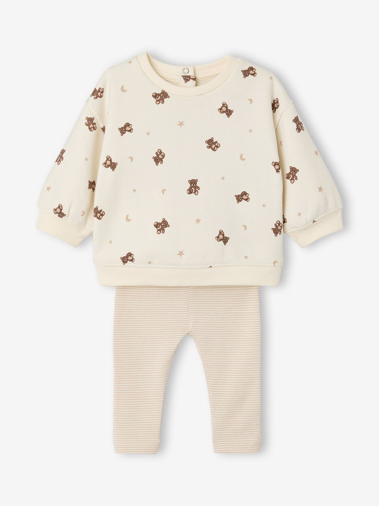 Ensemble sweat et pantalon bébé garçon écru