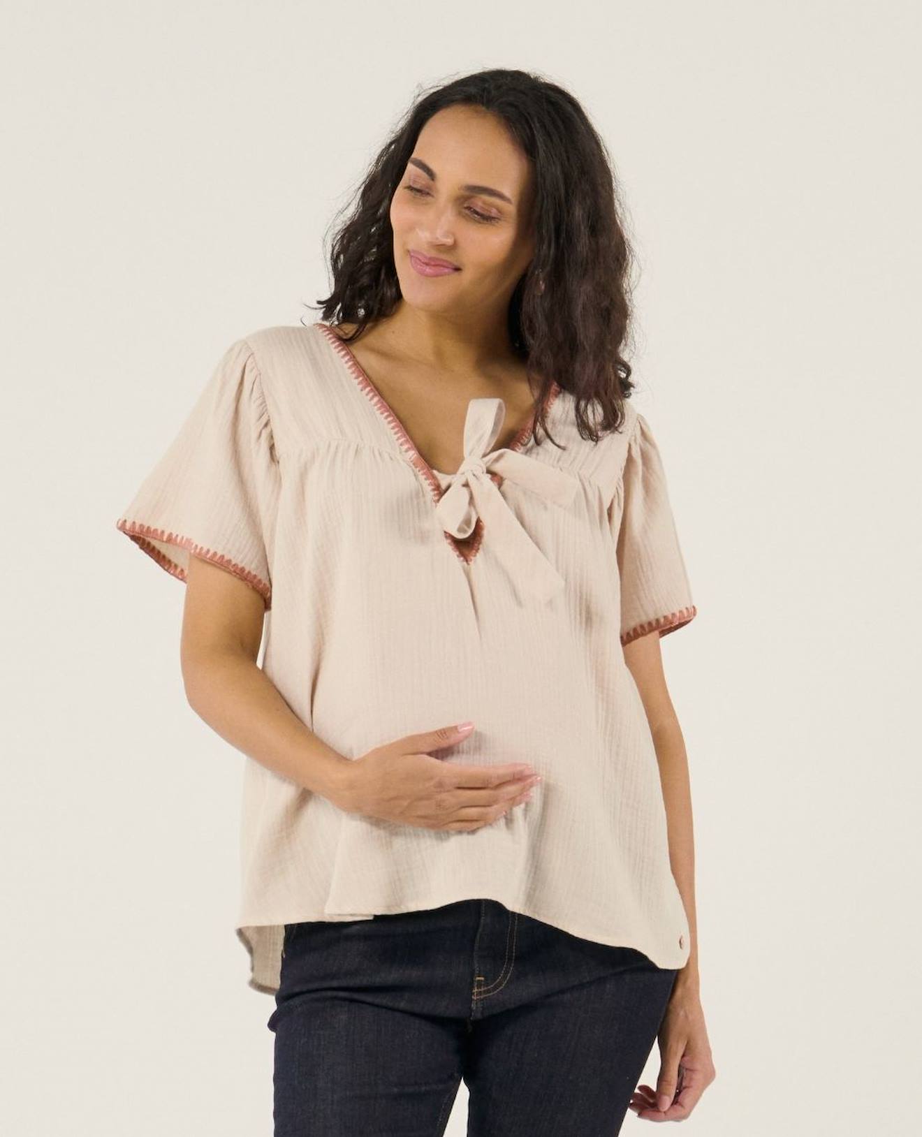Blouse Et Chemise Allaitement Soraya Beige