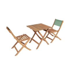 Jouet-Jeux de plein air-Aires de jeux-Table de jardin bistrot enfant bois d'acacia + 2 assises - elise