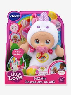 Jouet-Poupons et poupées-Little Love Paillettes licorne arc-en-ciel VTECH
